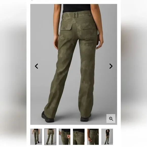 Prana Halle Straight Pants Plus II in Sage Camo - Picture 2 of 11